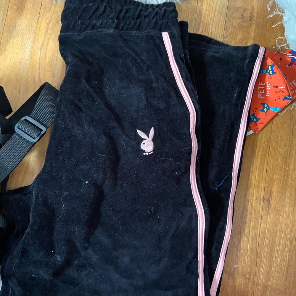 Missguided Playboy Velour Sweats